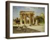 The Arch of Constantine, Rome, 1882-Oswald Achenbach-Framed Giclee Print