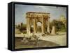 The Arch of Constantine, Rome, 1882-Oswald Achenbach-Framed Stretched Canvas