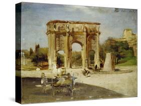 The Arch of Constantine, Rome, 1882-Oswald Achenbach-Stretched Canvas