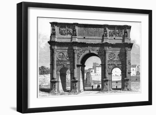The Arch of Constantine, Rome, Italy, 19th Century-E Therond-Framed Giclee Print