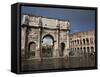 The Arch of Constantine With the Colosseum in the Background, Rome, Lazio, Italy-Carlo Morucchio-Framed Stretched Canvas