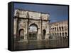 The Arch of Constantine With the Colosseum in the Background, Rome, Lazio, Italy-Carlo Morucchio-Framed Stretched Canvas