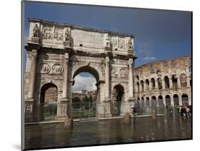 The Arch of Constantine With the Colosseum in the Background, Rome, Lazio, Italy-Carlo Morucchio-Mounted Photographic Print