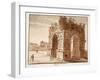 The Arch of Janus: Excavation of the Forum Boarium, 1833-Agostino Tofanelli-Framed Giclee Print
