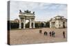 The Arch of Peace (Arco Della Pace), Sempione Park, Milan, Lombardy, Italy, Europe-Yadid Levy-Stretched Canvas