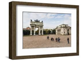 The Arch of Peace (Arco Della Pace), Sempione Park, Milan, Lombardy, Italy, Europe-Yadid Levy-Framed Photographic Print