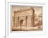 The Arch of Septimius Severus in the Year 1788, 1833-Agostino Tofanelli-Framed Giclee Print