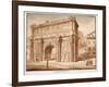 The Arch of Septimius Severus in the Year 1788, 1833-Agostino Tofanelli-Framed Giclee Print