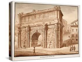The Arch of Septimius Severus in the Year 1788, 1833-Agostino Tofanelli-Stretched Canvas