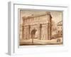 The Arch of Septimius Severus in the Year 1788, 1833-Agostino Tofanelli-Framed Giclee Print