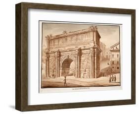 The Arch of Septimius Severus in the Year 1788, 1833-Agostino Tofanelli-Framed Giclee Print