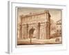 The Arch of Septimius Severus in the Year 1788, 1833-Agostino Tofanelli-Framed Giclee Print