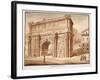 The Arch of Septimius Severus in the Year 1788, 1833-Agostino Tofanelli-Framed Giclee Print