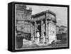 The Arch of Septimius Severus, Roman Forum, Rome, Italy, Late 19th Century-J Cauchard-Framed Stretched Canvas