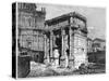 The Arch of Septimius Severus, Roman Forum, Rome, Italy, Late 19th Century-J Cauchard-Stretched Canvas