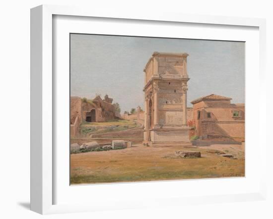 The Arch of Titus in Rome, 1839-Constantin Hansen-Framed Giclee Print