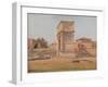 The Arch of Titus in Rome, 1839-Constantin Hansen-Framed Giclee Print