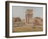 The Arch of Titus in Rome, 1839-Carl-Christian-Constantin Hansen-Framed Giclee Print