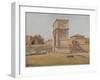 The Arch of Titus in Rome, 1839-Carl-Christian-Constantin Hansen-Framed Giclee Print