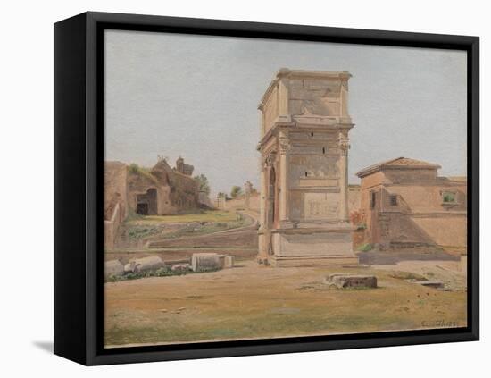 The Arch of Titus in Rome, 1839-Carl-Christian-Constantin Hansen-Framed Stretched Canvas