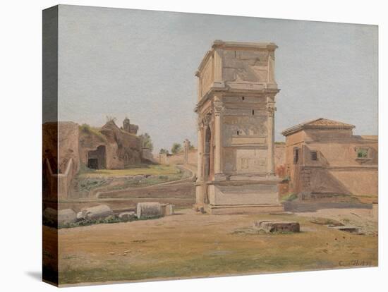 The Arch of Titus in Rome, 1839-Carl-Christian-Constantin Hansen-Stretched Canvas