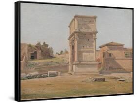 The Arch of Titus in Rome, 1839-Carl-Christian-Constantin Hansen-Framed Stretched Canvas