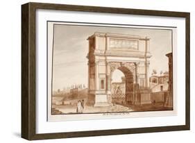 The Arch of Titus, Restored by Pius Vii, 1833-Agostino Tofanelli-Framed Giclee Print