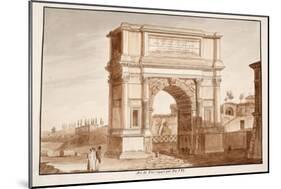 The Arch of Titus, Restored by Pius Vii, 1833-Agostino Tofanelli-Mounted Giclee Print