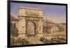 The Arch of Titus, Rome (W/C on Paper)-William Wyld-Framed Giclee Print