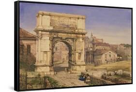 The Arch of Titus, Rome (W/C on Paper)-William Wyld-Framed Stretched Canvas