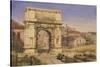 The Arch of Titus, Rome (W/C on Paper)-William Wyld-Stretched Canvas