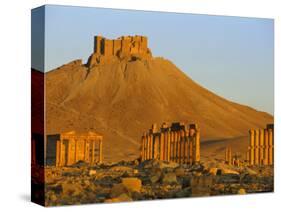 The Archaeological Site and Arab Castle, Palmyra, Unesco World Heritage Site, Syria, Middle East-Sylvain Grandadam-Stretched Canvas