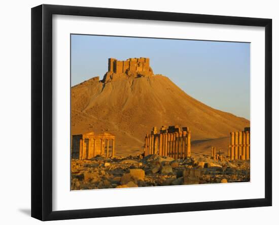 The Archaeological Site and Arab Castle, Palmyra, Unesco World Heritage Site, Syria, Middle East-Sylvain Grandadam-Framed Photographic Print