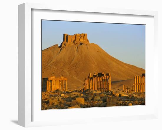 The Archaeological Site and Arab Castle, Palmyra, Unesco World Heritage Site, Syria, Middle East-Sylvain Grandadam-Framed Photographic Print