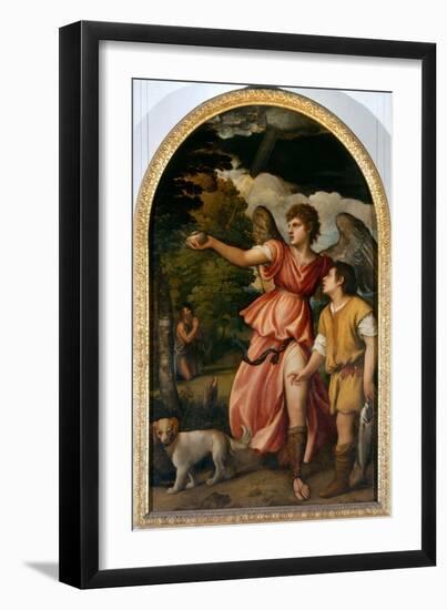 The Archangel and Tobias-Titian (Tiziano Vecelli)-Framed Giclee Print