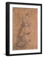 The Archangel Gabriel Kneeling to the Right, Study for an Annunciation-Jacopo Chimenti Empoli-Framed Giclee Print