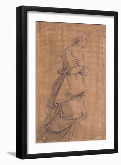 The Archangel Gabriel Kneeling to the Right, Study for an Annunciation-Jacopo Chimenti Empoli-Framed Giclee Print