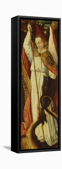 The Archangel Michael: a Compartment from a Portable Triptych-Hans Memling (Follower of)-Framed Stretched Canvas