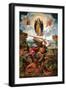 The Archangel Michael and the Devil-Giovanni Dosso Dossi-Framed Giclee Print