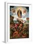 The Archangel Michael and the Devil-Giovanni Dosso Dossi-Framed Giclee Print
