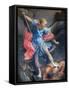 The Archangel Michael Defeating Satan, 1635, (Painting)-Guido Reni-Framed Stretched Canvas