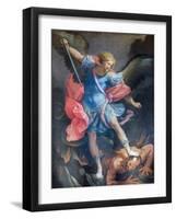 The Archangel Michael Defeating Satan, 1635, (Painting)-Guido Reni-Framed Giclee Print