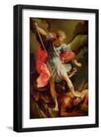 The Archangel Michael Defeating Satan-Guido Reni-Framed Giclee Print