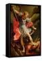 The Archangel Michael Defeating Satan-Guido Reni-Framed Stretched Canvas