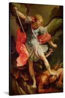 The Archangel Michael Defeating Satan-Guido Reni-Stretched Canvas