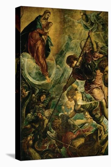 The Archangel Michael Fights Satan, (Revelation 12, 1-9)-Jacopo Robusti Tintoretto-Stretched Canvas