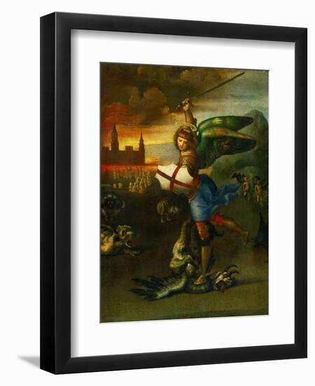 The Archangel Michael Slaying the Dragon-Raphael-Framed Giclee Print