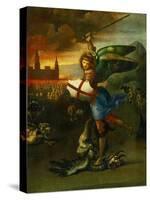 The Archangel Michael Slaying the Dragon-Raphael-Stretched Canvas