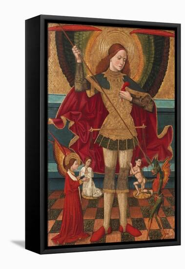 The Archangel Michael Weighing the Souls of the Dead-Juan de la Abadía the Elder-Framed Stretched Canvas