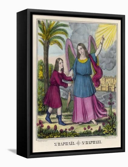 The Archangel Raphael Advises Tobias to Catch a Fish-Chiesa-Framed Stretched Canvas